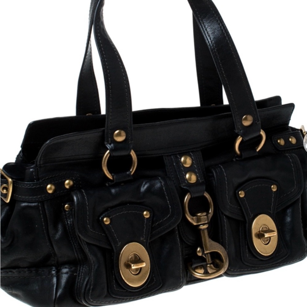 Coach Black Leather Turnlock Double Pocket
Legacy Hand & Shoulder Bag